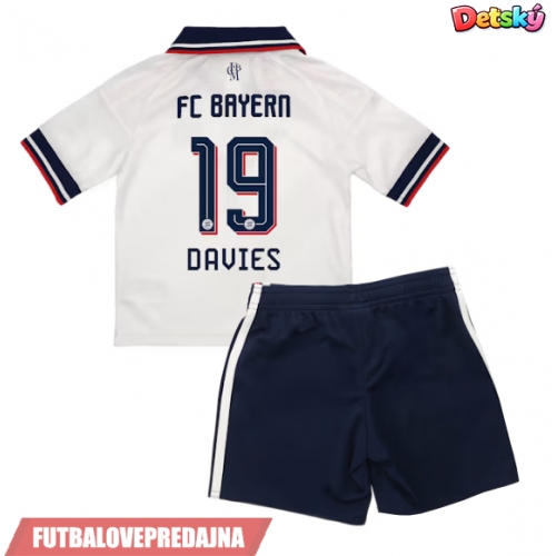 Lacne Dětský Futbalové dres Bayern Munich Alphonso Davies #19 2026-27 Krátky Rukáv - Preč (+ trenírky)